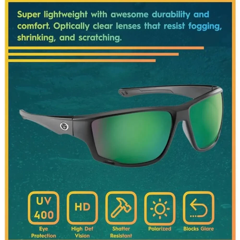 Flying Fisherman Solstice Matte Frame Amber Mirror Lens Polarized Sunglasses